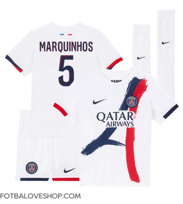 Paris Saint-Germain Marquinhos #5 Dětské Venkovní Dres 2024-25 Krátký Rukáv (+ trenýrky)